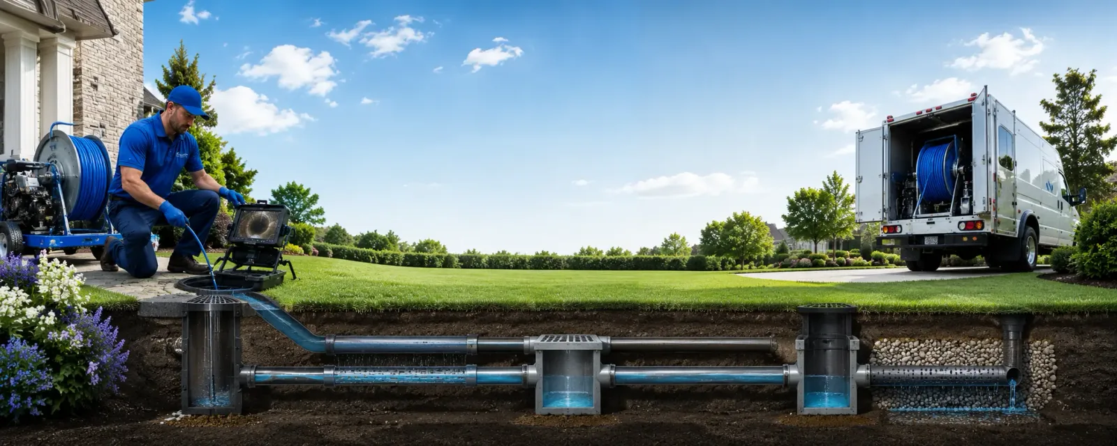 Outdoor drain cleaning information for Cobb, WI